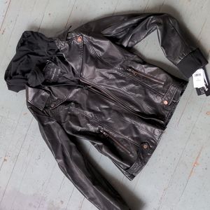 Nwt Black Rivet leather alternative punk moto jacket
